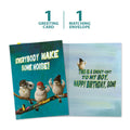 Load image into Gallery viewer, The cover and inside of Tree-Free’s Make Some Noise Son card, along with the following text: “1 greeting card, 1 matching envelope”