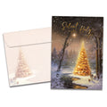 Load image into Gallery viewer, The cover of Tree-Free's Calm and Bright card, along with its matching envelope.