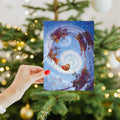 Load image into Gallery viewer, Lifestyle image(s) featuring Tree-Free's Soaring Santa card