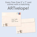 Load image into Gallery viewer, The envelope for Tree-Free’s Faboolous card, along with the following text: “Every Tree-Free 5x7 card comes with a matching ARTvelope!”