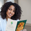 Load image into Gallery viewer, Lifestyle image(s) featuring Tree-Free’s Overflowing Gratitude card