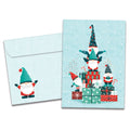 Load image into Gallery viewer, The cover of Tree-Free's Gnomes Piled High card, along with its matching envelope.