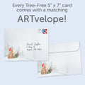 Load image into Gallery viewer, The envelope for Tree-Free’s Piled Wild Watercolor card, along with the following text: “Every Tree-Free 5x7 card comes with a matching ARTvelope!”