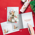 Load image into Gallery viewer, The inside of Tree-Free’s Piled Wild Watercolor card, with the cover and envelope in the background.