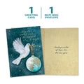 Load image into Gallery viewer, The cover and inside of Tree-Free’s Peace and Hope New Year card, along with the following text: “1 greeting card, 1 matching envelope”