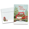 Load image into Gallery viewer, The cover of Tree-Free's Kringle Tree Farm card, along with its matching envelope.