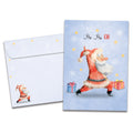 Load image into Gallery viewer, The cover of Tree-Free's Ho Ho Ohm card, along with its matching envelope.