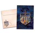 Load image into Gallery viewer, The cover of Tree-Free's Beautiful Dreidel card, along with its matching envelope.