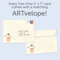 Load image into Gallery viewer, The envelope for Tree-Free’s Shana Tova card, along with the following text: “Every Tree-Free 5x7 card comes with a matching ARTvelope!”