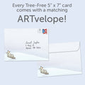 Load image into Gallery viewer, The envelope for Tree-Free’s Your Day Your Way card, along with the following text: “Every Tree-Free 5x7 card comes with a matching ARTvelope!”