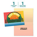 Load image into Gallery viewer, The cover and inside of Tree-Free’s More Adventure card, along with the following text: “1 greeting card, 1 matching envelope”