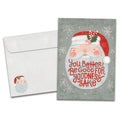 Load image into Gallery viewer, The cover of Tree-Free's Santa Be Good card, along with its matching envelope.