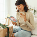 Load image into Gallery viewer, Lifestyle image(s) featuring Tree-Free’s Santa Be Good card