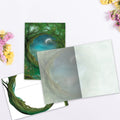 Load image into Gallery viewer, The inside of Tree-Free’s Day And Night card, with the cover and envelope in the background.