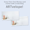 Load image into Gallery viewer, The envelope for Tree-Free’s Piled Wild Watercolor card, along with the following text: “Every Tree-Free 5x7 card comes with a matching ARTvelope!”