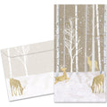 Load image into Gallery viewer, The cover of Tree-Free's Silent Wood card, along with its matching envelope.