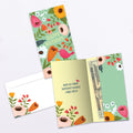 Load image into Gallery viewer, The inside of Tree-Free’s Bird Hope card, with the cover and envelope in the background.