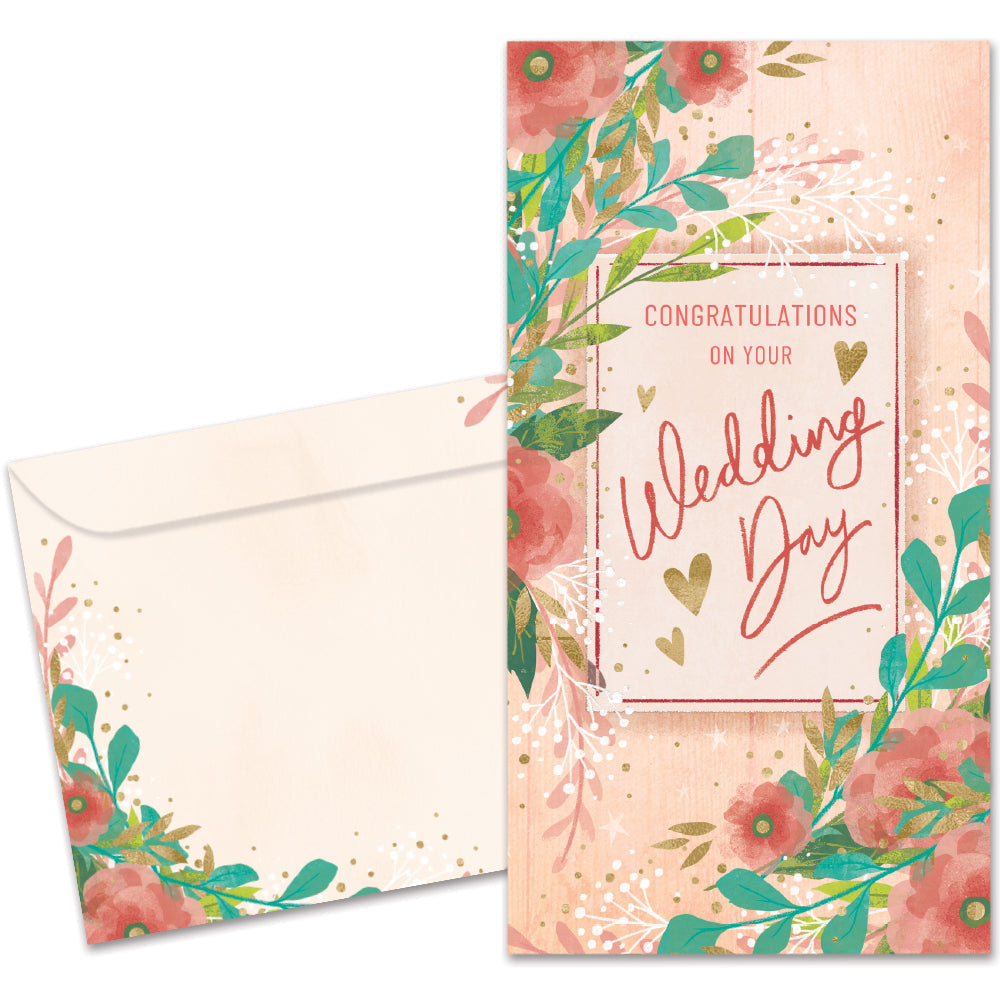 money tree wedding invitation Happy Flowers Money Holder Card – Tree-Free Greetings