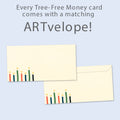 Load image into Gallery viewer, Seven Candles on Tan Single Money Holder Card