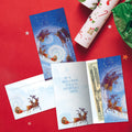 Load image into Gallery viewer, Soaring Santa Money Holder Card 12 Pack