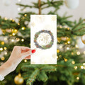 Load image into Gallery viewer, Winter Pine Wreath Money Holder Card 12 Pack