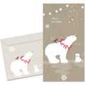 Load image into Gallery viewer, The cover of Tree-Free's Sweet Polar Christmas card, along with its matching envelope.
