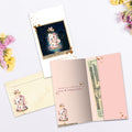 Load image into Gallery viewer, The inside of Tree-Free’s Love and Happiness card, with the cover and envelope in the background.