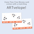 Load image into Gallery viewer, The envelope for Tree-Free’s Holiday Mittens card, along with the following text: “Every Tree-Free 5x7 card comes with a matching ARTvelope!”