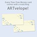 Load image into Gallery viewer, The envelope for Tree-Free’s Sparkle Pride card, along with the following text: “Every Tree-Free 5x7 card comes with a matching ARTvelope!”