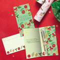 Load image into Gallery viewer, The inside of Tree-Free’s Fiestas Pattern card, with the cover and envelope in the background.