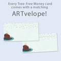 Load image into Gallery viewer, The envelope for Tree-Free’s Amazing Cake card, along with the following text: “Every Tree-Free 5x7 card comes with a matching ARTvelope!”