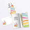 Load image into Gallery viewer, The inside of Tree-Free’s Cake Today card, with the cover and envelope in the background.