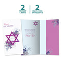 Load image into Gallery viewer, Pink Floral Star Money Holder Card 2 Pack