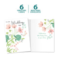 Load image into Gallery viewer, The cover and inside of Tree-Free’s Happy Time card, along with the following text: “6 greeting cards, 6 matching envelopes”