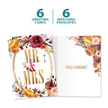 Load image into Gallery viewer, The cover and inside of Tree-Free’s Gold Mr. And Mrs. card, along with the following text: “6 greeting cards, 6 matching envelopes”