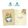 Load image into Gallery viewer, The cover and inside of Tree-Free’s Enjoy Your Journey card, along with the following text: “6 greeting cards, 6 matching envelopes”