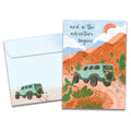 Load image into Gallery viewer, The cover of Tree-Free's Life Desert Adventure card, along with its matching envelope.