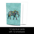 Load image into Gallery viewer, Elephant and Yellow Birds 12 Pack Notecards