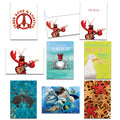 Load image into Gallery viewer, Beach Creatures All Occasion Assorted 8 pack AGA1135 - Tree-Free Greetings