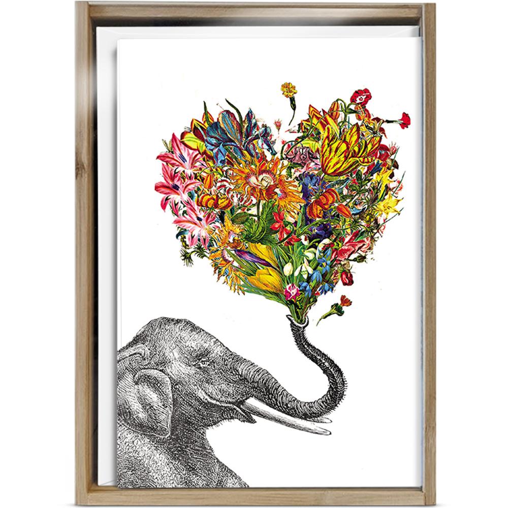 Love Elephant All Occasion 4x6 Bamboo Box Notecard Sets