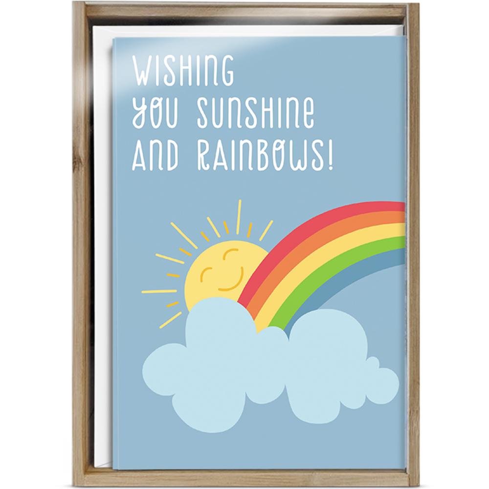 Sunshine And Rainbows All Occasion 4x6 Bamboo Box Notecard Sets