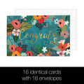 Load image into Gallery viewer, Congrats Flowers Vibrant Congrats 4x6 Bamboo Box Notecard Sets
