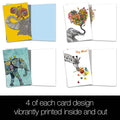 Load image into Gallery viewer, Elephant and Giraffe All Occasion 4x6 Blank Notecard Assortment