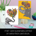 Load image into Gallery viewer, Elephant and Giraffe All Occasion 4x6 Blank Notecard Assortment