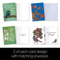 Load image into Gallery viewer, Birds of a Whimsical Feather All Occasion Card Assorted 16 pack