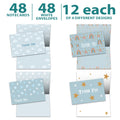 Load image into Gallery viewer, Blue Rainbow Baby Shower 48 Pack