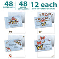 Load image into Gallery viewer, Blue Butterfly Sympathy 48 Pack