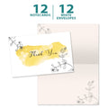 Load image into Gallery viewer, Gold Floral Sympathy 2 12 Pack