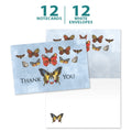 Load image into Gallery viewer, Blue Butterfly Sympathy 2 12 Pack