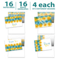 Load image into Gallery viewer, Teal and Yellow General 16 Pack